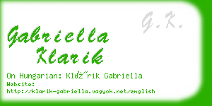 gabriella klarik business card